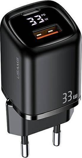Karikues muri USAMS T46 US-CC152, 33W, 1x USB-C 1x USB, i zi