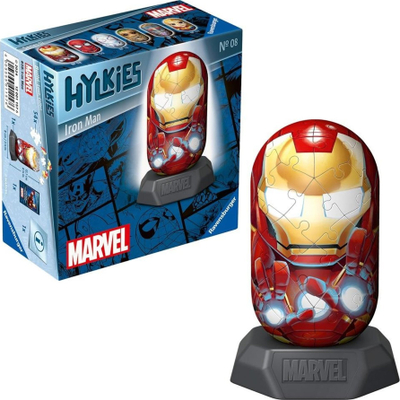 Puzzle 3D Ravensburger Marvel Hylkies Iron Man, figurë koleksionuese, për fëmijë 6+, e kuqe