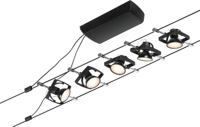 Llamba Paulmann Mac II, 5 x 10 W, GU 5.3, ngjyrë e zezë