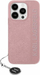 Mbulesë Karl Lagerfeld PU Saffiano me gurë rhinestone dhe varëse, për iPhone 15, rozë