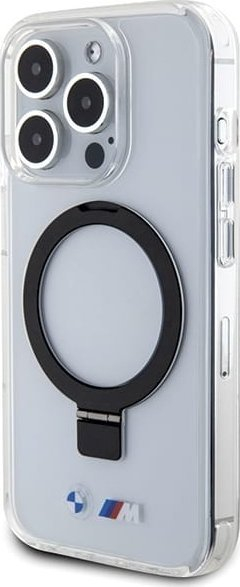 Maskë mbrojtëse BMW M Series, hardcase me unazë dhe MagSafe për iPhone 15 Pro, transparente