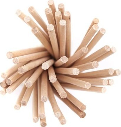 Shkopinj kreativë druri Dalprint Creative Sticks Round Natural, 50 copë, natyral