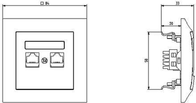 Prizë kompjuteri Ospel Impresja RJ45 5e (GPK-2Y/K/m/00), e bardhë