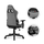 Karrige gaming Huzaro Ranger 6.0 Mesh, shpinore 90°-180°, mban deri 130 kg, gri me të zezë