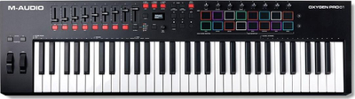 Keyboard MIDI Controller M-Audio Oxygen Pro 61, 61 taste, 16 pad-e, e zezë