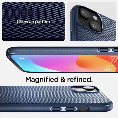 Mbrojtëse telefoni Spigen Mag Armor MagSafe për iPhone 15 Plus, blu e errët