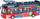 Lodër autobus metalik ZA2094, me dy kate, me drita edhe tinguj, i kuq