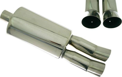 Auspuh sportiv Turboworks M029, 2x 77mm DTM, çelik inox, i lustruar