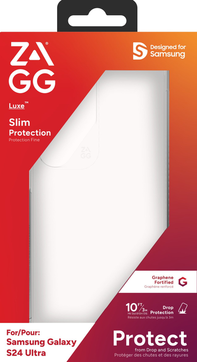 Këllëf mbrojtës ZAGG Luxe për Samsung Galaxy S24 Ultra, antimikrobial, rri me karikim wireless, i zi