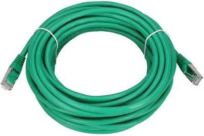 Kabllo patchcord Extralink, CAT.6, FTP, 10 m, jeshile