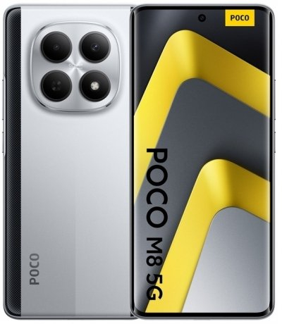 Telefoni Poco M8 5G, 8GB RAM, 256GB, argjendtë