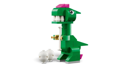 Set lodrash kreative dinosauri Creative Dinosaurs, figura ndërthurëse, shumëngjyrëshe