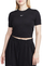 Bluza Nike Sportswear Essential, slim fit, crop, e zezë, L