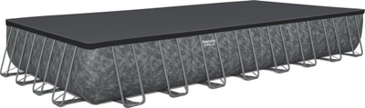Set pishine mbi tokë APX 365, 956x488x132 cm, skelet çeliku, gri