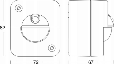 Detektor lëvizjeje Steinel 66048, PIR, 180°, IP54, gri