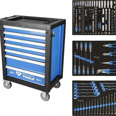 Колица за алат KS Tools BT152900, со фиоки, со тркала