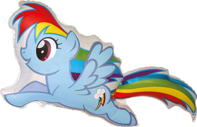 Balonë folie Flexmetal My Little Pony Rainbow Dash, 61 cm, shumëngjyrëshe