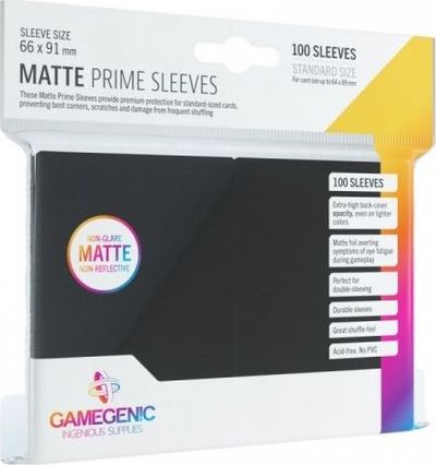 Mbështjellëse letrash Gamegenic, 100 copë, ngjyrë e zezë