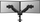 Krah monitori Neomounts DS65S-950BL2, për 2 monitorë 24-34", me susta gazi, i zi