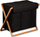 Shportë rrobash KESPER Laundry Box, bambu FSC, 3 ndarje, e zezë