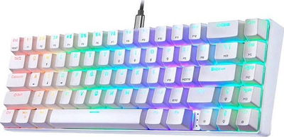 Механичка тастатура Мотоспид CK67, RGB, 67 тастери, бела