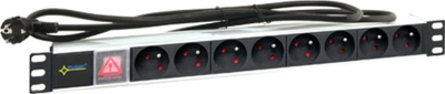 Prizë RACK 19" Pulsar RALZ, 8 dalje, 1.7m, e zezë