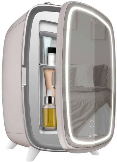 Frigorifer për kozmetikë Cecotec Bamba CoolingBeauty 6000 Mirror, 6L, dritë LED, rozë
