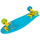 Skateboard për kalamaj Enero Mini Puppy, plastik, deri 60 kg, blu