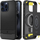 Mbrojtëse telefoni Spigen Rugged Armor MagSafe, për iPhone 16 Pro Max, TPU, e zezë matte