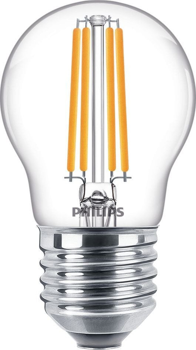 Лед светилка Philips CorePro Filament Golf 6.5W, E27, многу топло светло