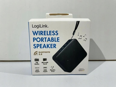 Këllëf portativ LogiLink, Bluetooth 5.3, me radio FM, i zi