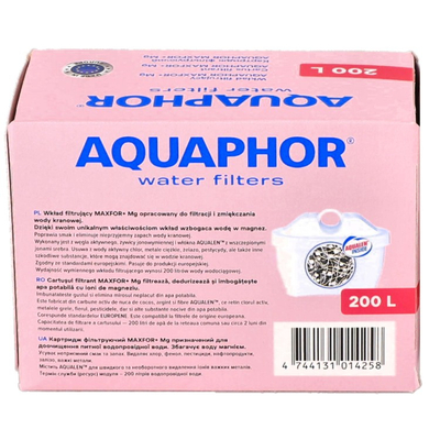Fishek filteri uji Aquaphor B100-25 Maxfor Mg2+, kapacitet 200L, set 10 copë, i bardhë