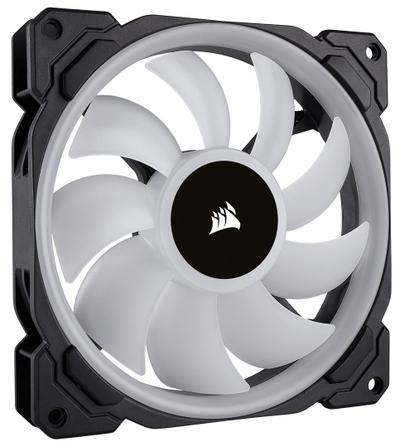 Кулер вентилатори за куќиште Corsair LL Series RGB, 140mm PWM, сет со 2 парчиња, црни
