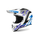 Helmetë motocross Airoh Aviator Ace 2 Ground, M, kompozit karboni, e bardhë gri blu