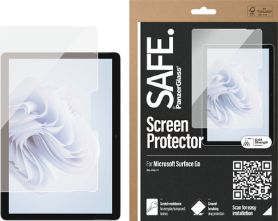 Mbrojtës ekrani PanzerGlass SAFE Microsoft Surface Go, xham i temperum, Ultra-Wide Fit, transparent