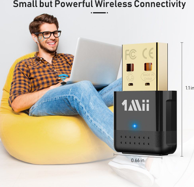 Transmetues audio Bluetooth 1Mii B10A, USB, Bluetooth 5.0, i zi
