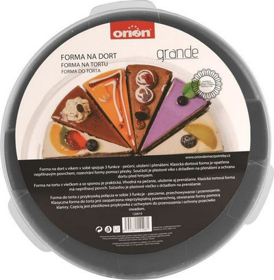 Formë për tortë Orion Cake Pan With Lid Grande, 26 cm, me kapak, gri
