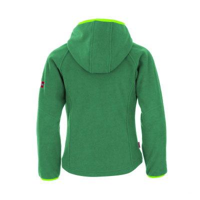 Флис јакна за деца TrollKids Kids Stavanger Jacket Jr, со капуч, отпорна на ветер, сина