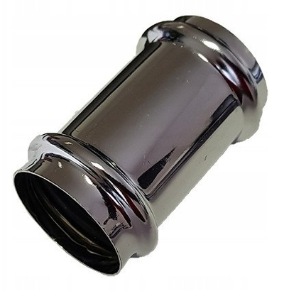 Bashkues metalik krom për tuba Fi 32, 32mm, i argjendtë