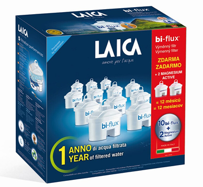 Комплет филтри за прочистување на вода Laica Bi-flux 10 парчиња + Bi-flux Magnesiaktiv F12SES0 2 парчиња