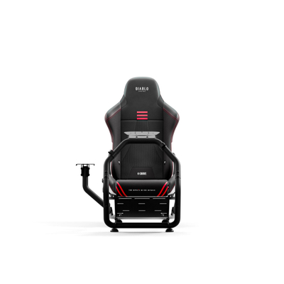 Kokpit garash Diablo Chairs X-Drive, ulëse gaming ergonomike, konstrukt metalik për timon dhe pedale, bardh e zezë