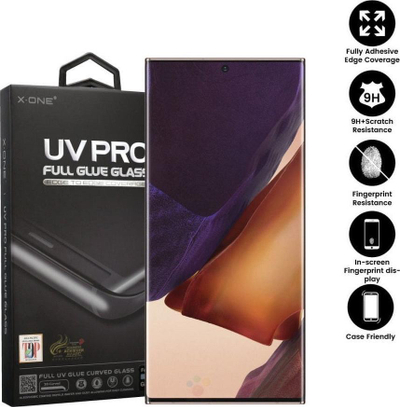Xham mbrojtës Partner Tele.com X-ONE UV PRO për Samsung Galaxy S22 Ultra, shkon me kapak, rreh me lexusin e gishtërinjve