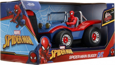 Makinë lodër me telekomandë Marvel Jada Spider-Man Buggy, 1/24, infrared, e kuqe blu