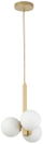 Lampë varëse Sigma Lighting Perla 3 33605, 3xG9 12W, metal dhe xham, ngjyrë ari