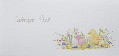 Kartolinë Pashkësh Mak Easter Card DL W28, format DL, letër 200 g/m2, shumëngjyrëshe