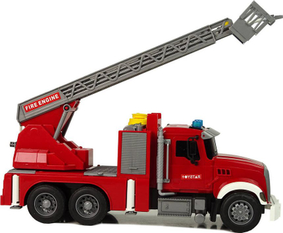 Lodër kamion zjarfikës Leantoys Fire Truck, me ujë, tinguj dhe drita, i kuq