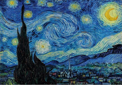 Puzzle Clementoni Van Gogh Nata me Yje, 1000 copa, shumëngjyrësh