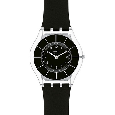 Orë dore Swatch e zezë SFK361