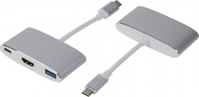 Përshtatës USB-C LMP USBC HDMI 4K, HDMI 4K, USB 3.0, gri