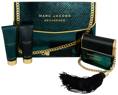 Set Marc Jacobs, parfum Decadence 100 ml + losion trupi 75 ml + xhel dushi 75 ml